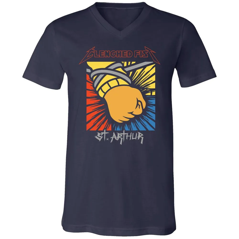 Unisex V-Neck T-Shirt - 697Y12L8 - Navy - 2