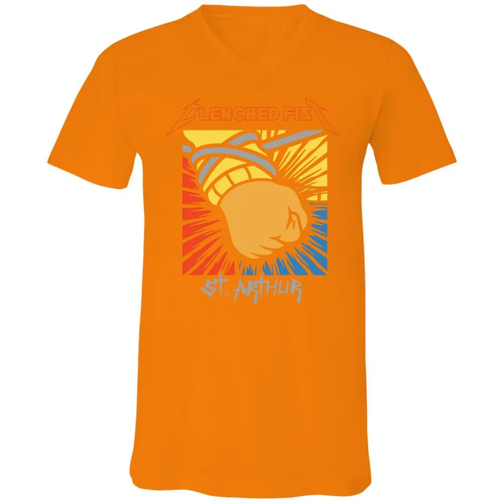 Unisex V-Neck T-Shirt - 697Y12L8 - Orange - 11