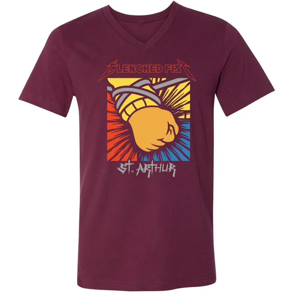 Unisex V-Neck T-Shirt - 697Y12L8 - Maroon - 6