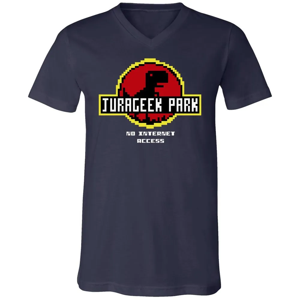 Unisex V-Neck T-Shirt - 4W82YVUN - Navy - 2