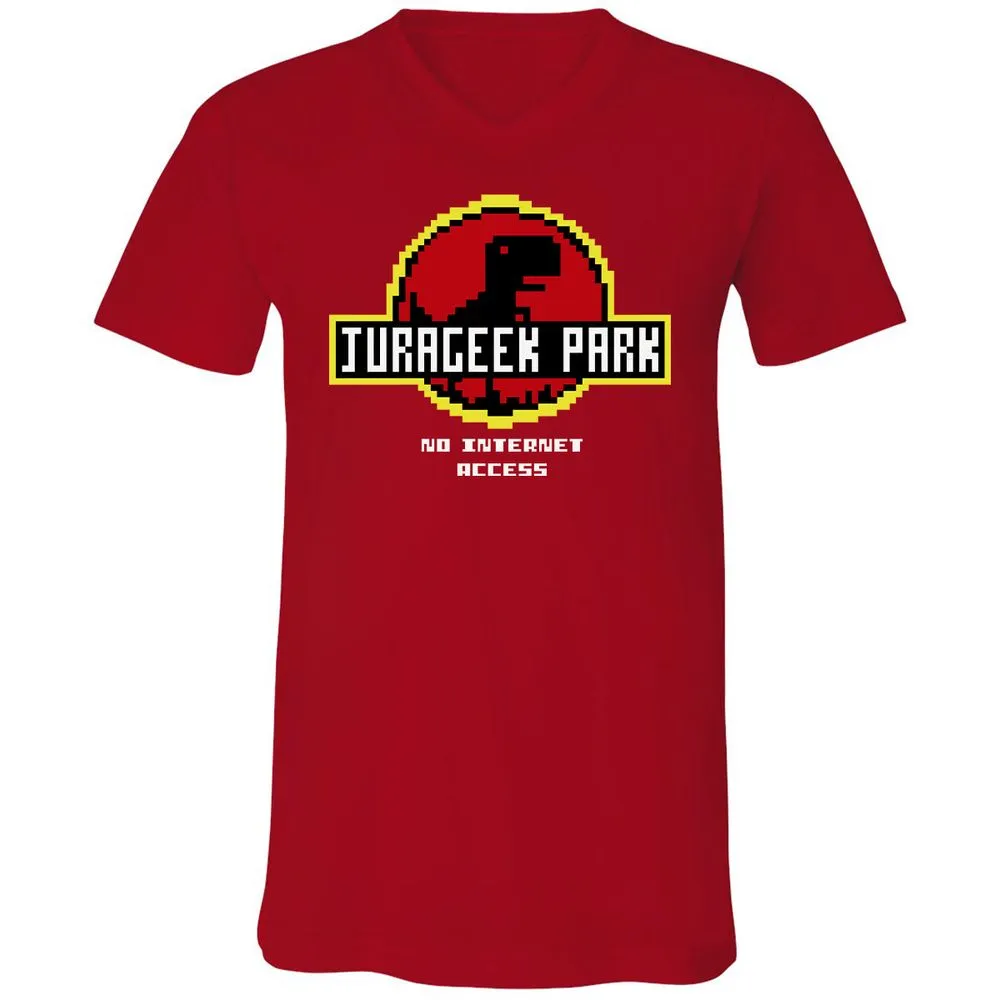 Unisex V-Neck T-Shirt - 4W82YVUN - Red - 3