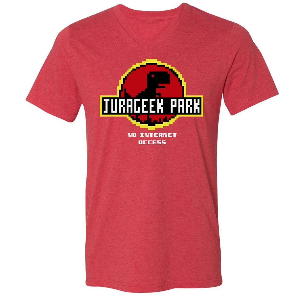 Unisex V-Neck T-Shirt - 4W82YVUN - Heather Red - 16