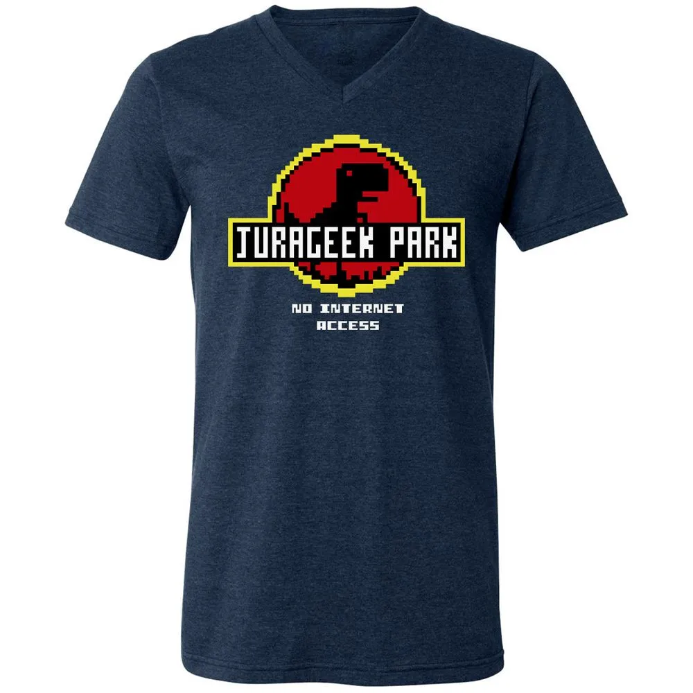 Unisex V-Neck T-Shirt - 4W82YVUN - Heather Navy - 15