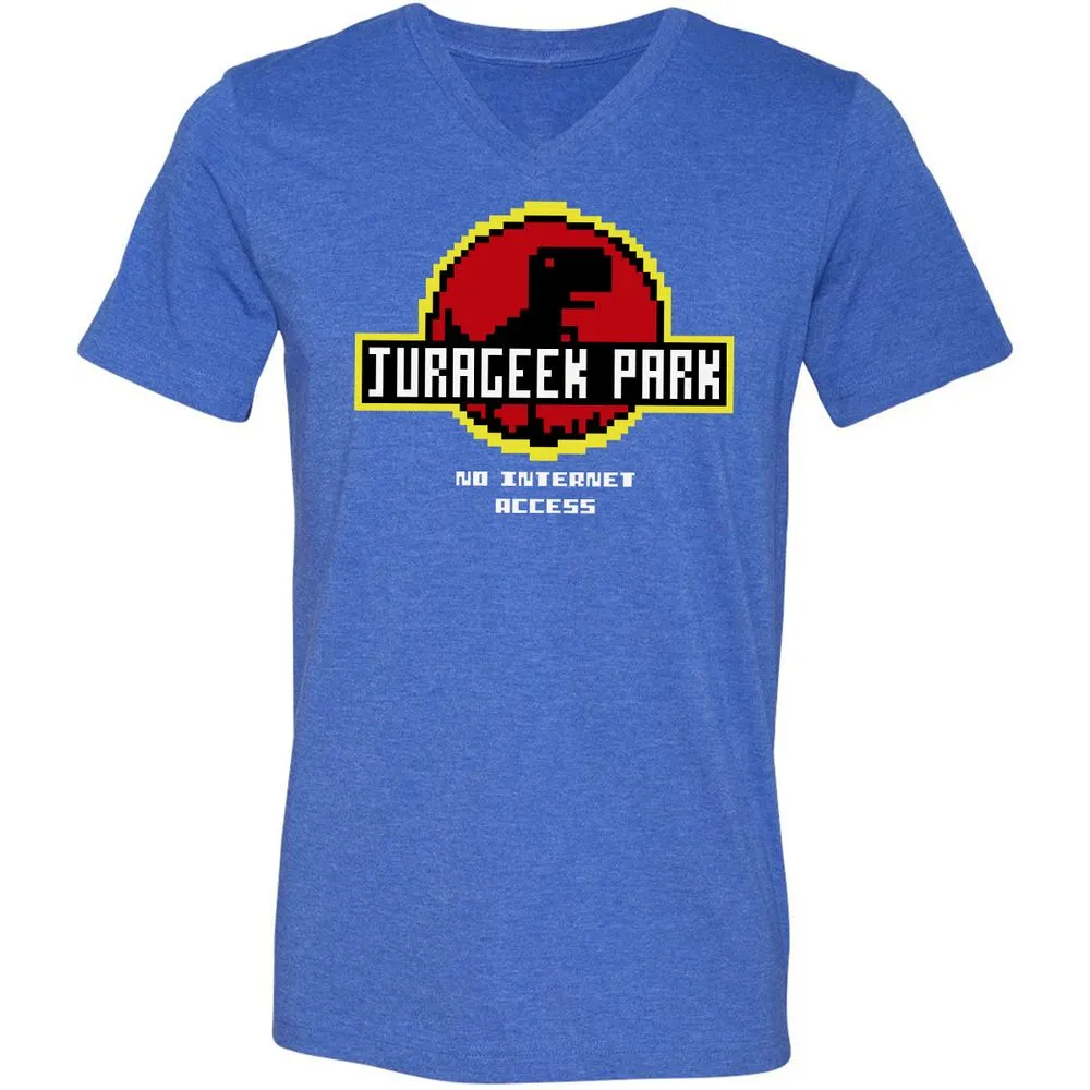 Unisex V-Neck T-Shirt - 4W82YVUN - Heather True Royal - 14