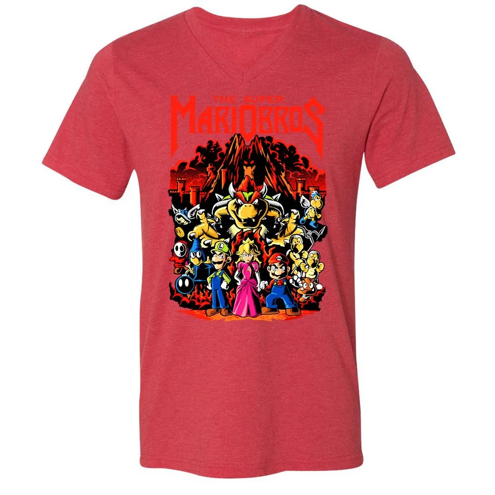 Unisex V-Neck T-Shirt - 6334TRUD - Heather Red - 16