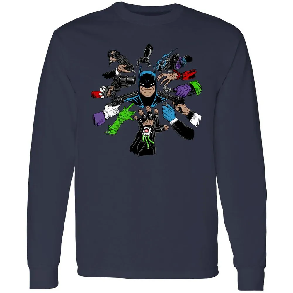 Long Sleeve T-Shirt - HQED41RW - Navy - 2