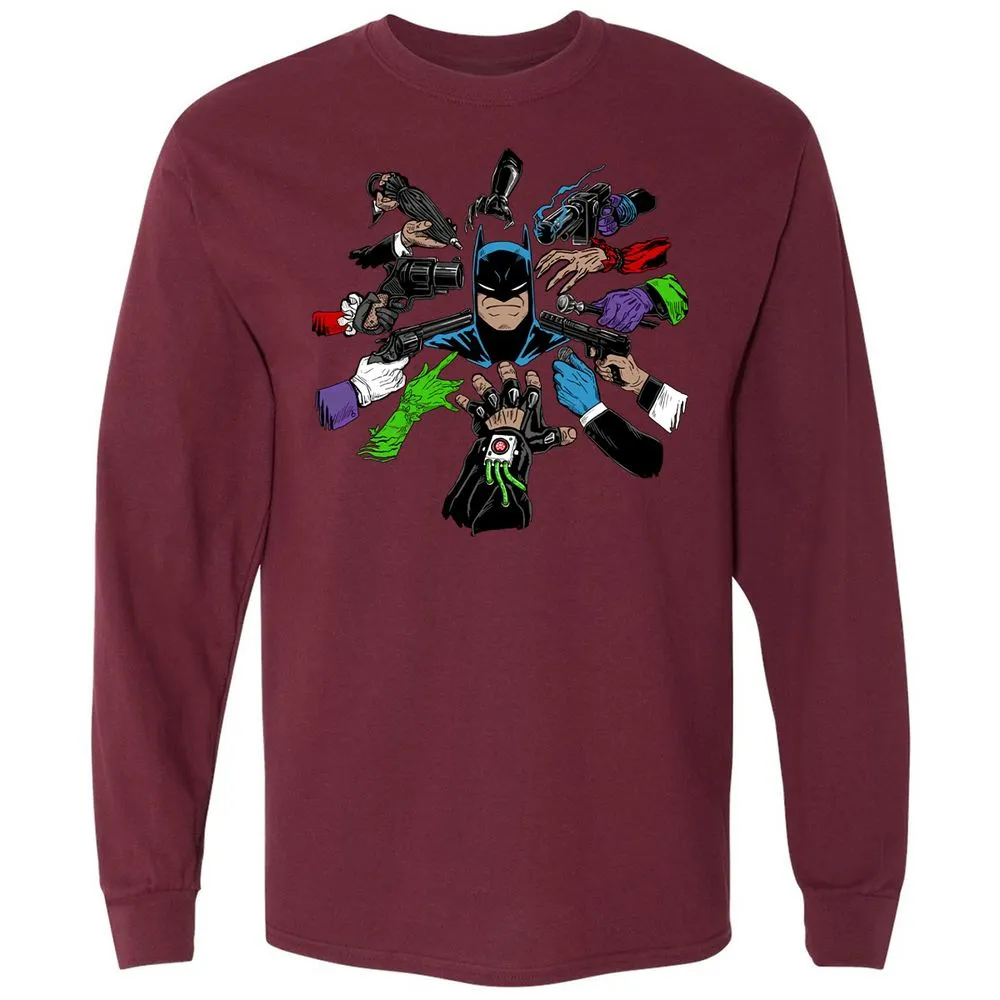 Long Sleeve T-Shirt - HQED41RW - Maroon - 11