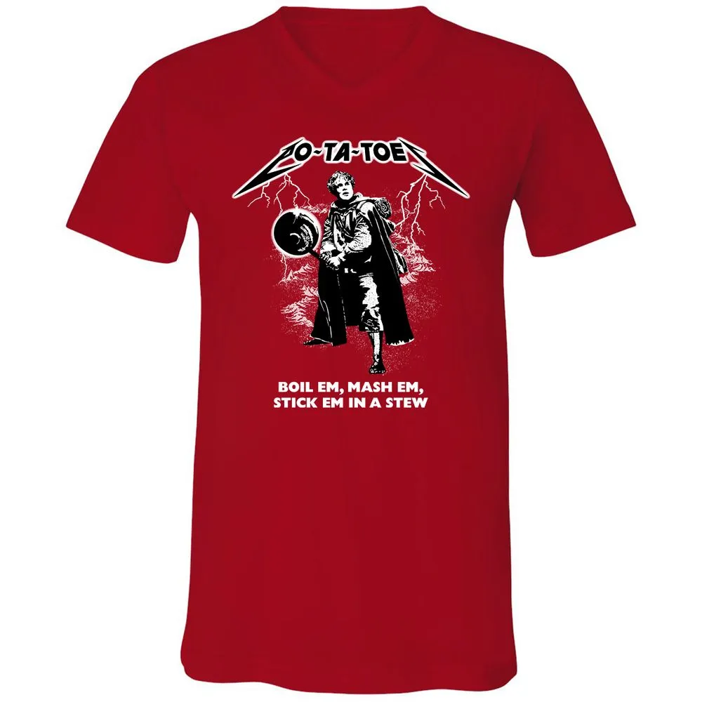 Unisex V-Neck T-Shirt - 92XCU967 - Red - 3