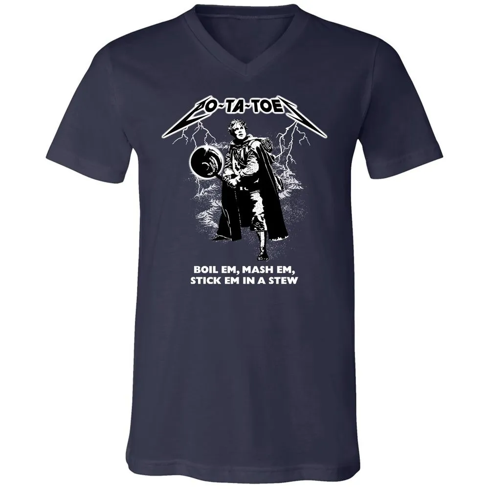 Unisex V-Neck T-Shirt - 92XCU967 - Navy - 2