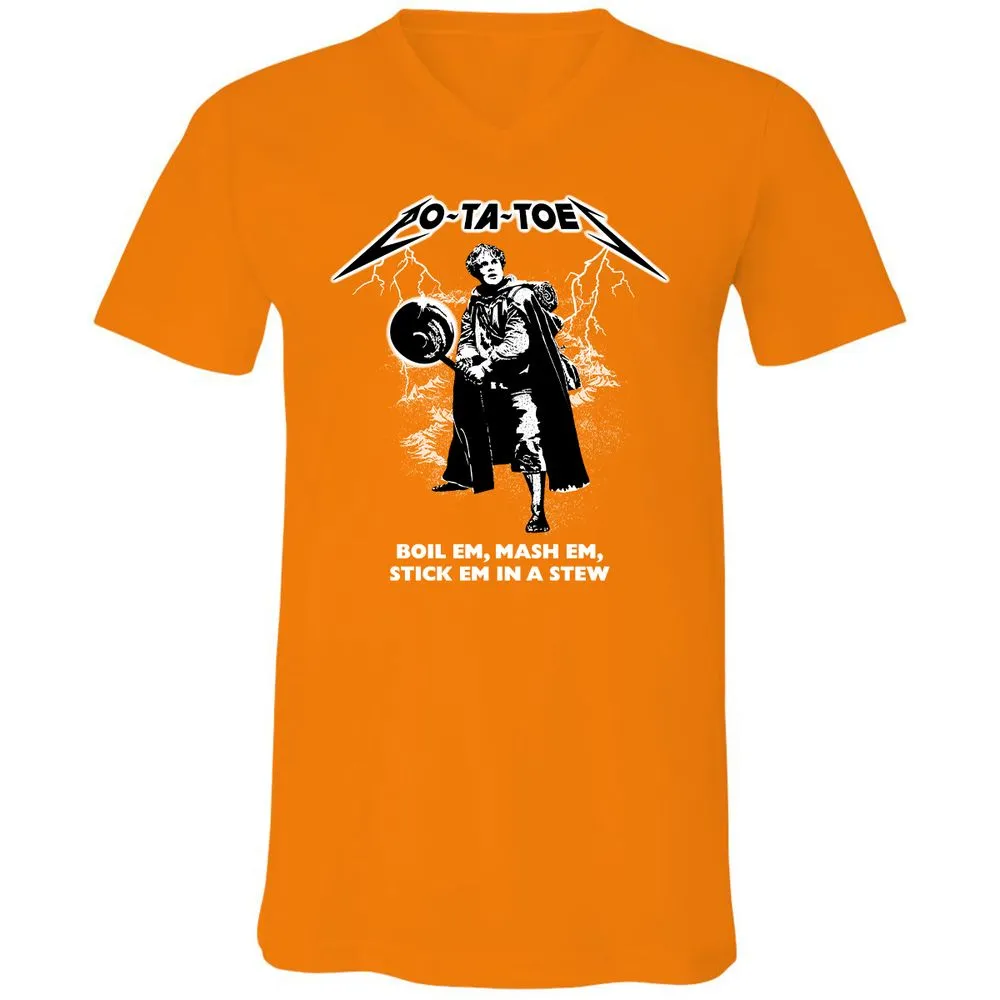 Unisex V-Neck T-Shirt - 92XCU967 - Orange - 11