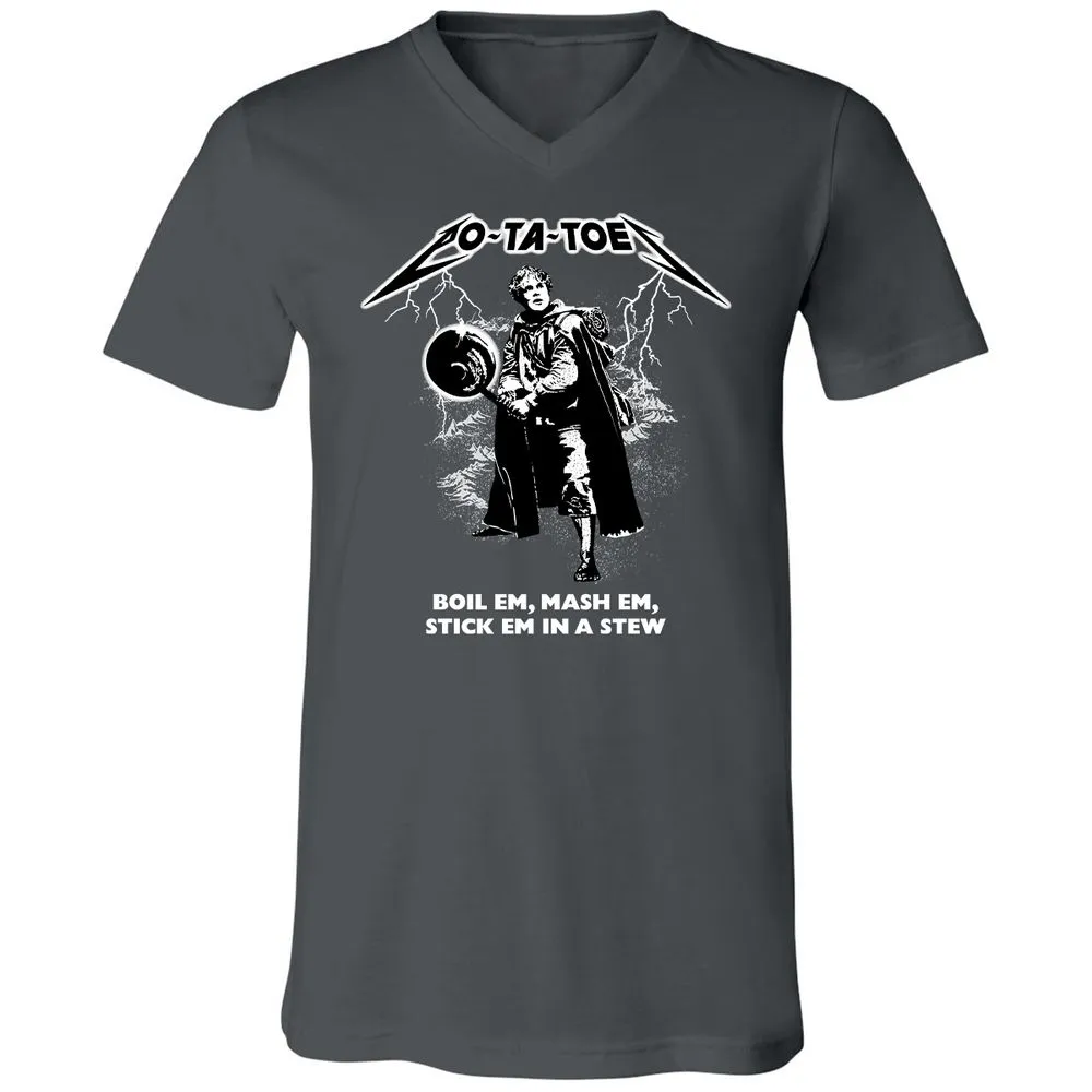 Unisex V-Neck T-Shirt - 92XCU967 - Asphalt - 12