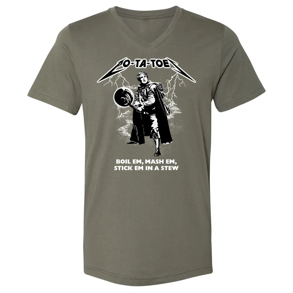 Unisex V-Neck T-Shirt - 92XCU967 - Military Green - 10