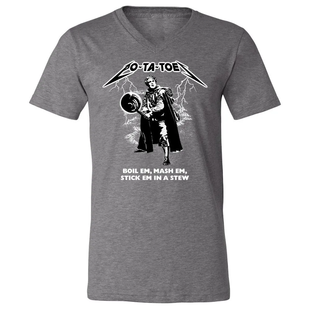 Unisex V-Neck T-Shirt - 92XCU967 - Deep Heather - 13