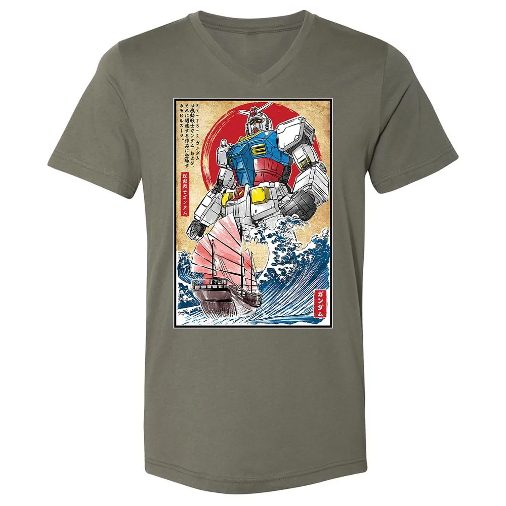 Unisex V-Neck T-Shirt - TCSQ2H63 - Military Green - 10