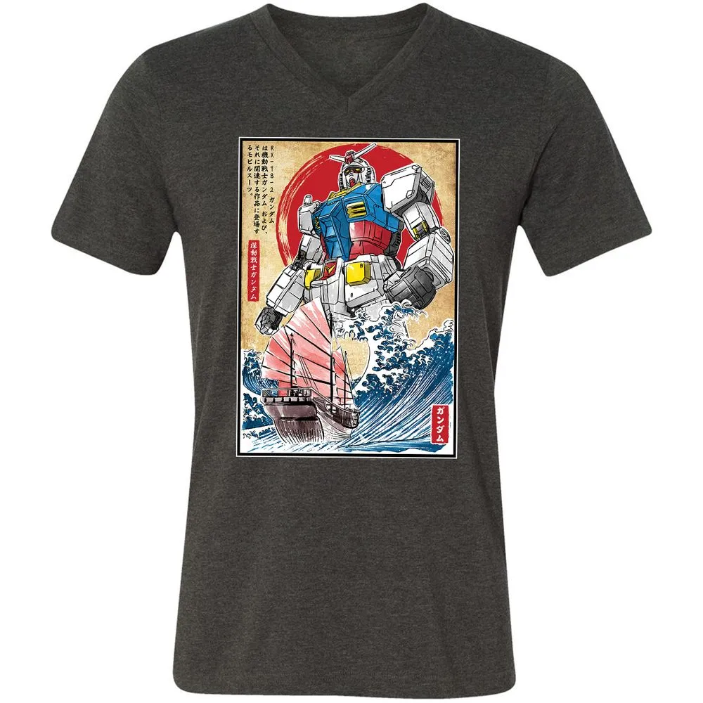 Unisex V-Neck T-Shirt - TCSQ2H63 - Dark Grey Heather - 8