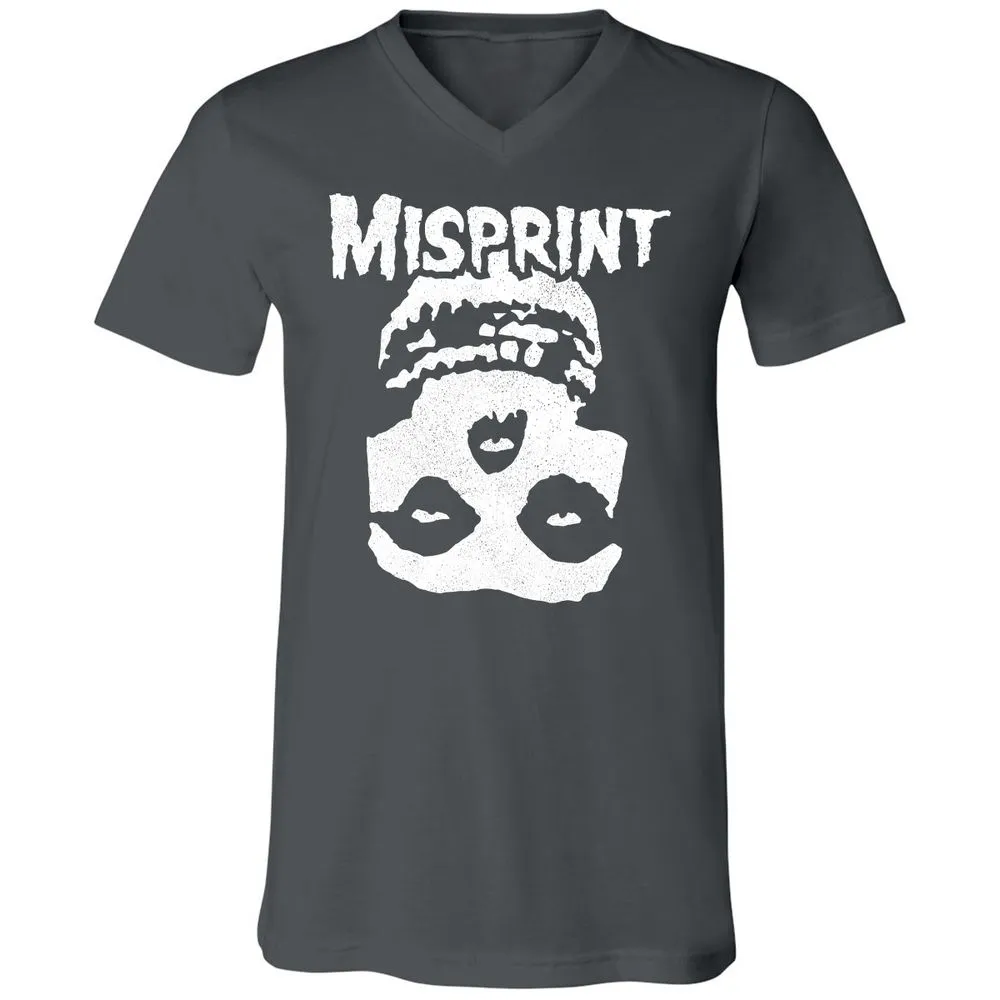 Unisex V-Neck T-Shirt - 7Y4CA8PA - Asphalt - 12
