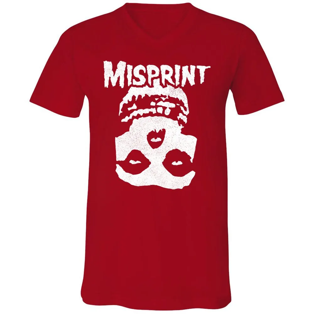 Unisex V-Neck T-Shirt - 7Y4CA8PA - Red - 3