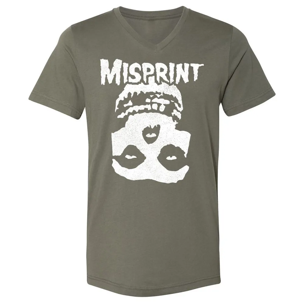 Unisex V-Neck T-Shirt - 7Y4CA8PA - Military Green - 10