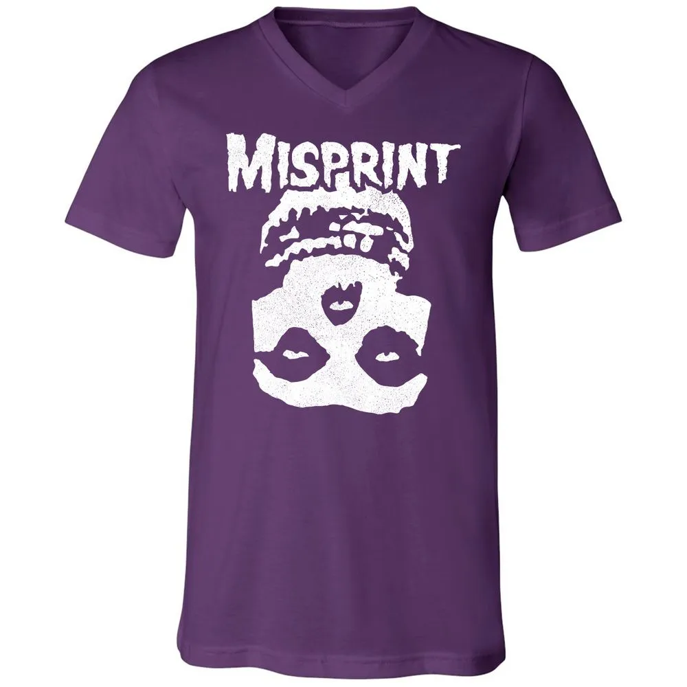 Unisex V-Neck T-Shirt - 7Y4CA8PA - Team Purple - 9