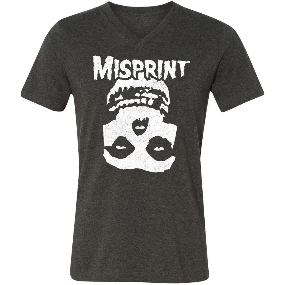 Unisex V-Neck T-Shirt - 7Y4CA8PA - Dark Grey Heather - 8