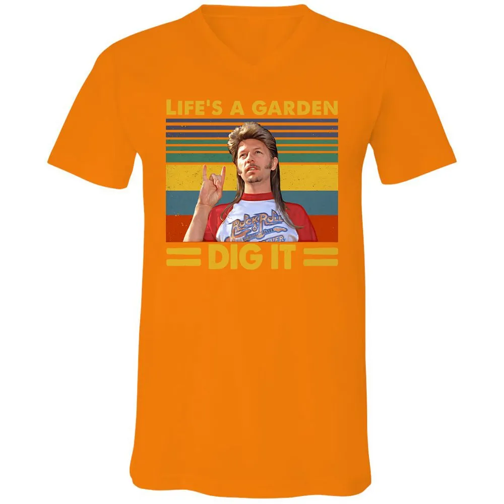 Unisex V-Neck T-Shirt - 3371L7X3 - Orange - 11