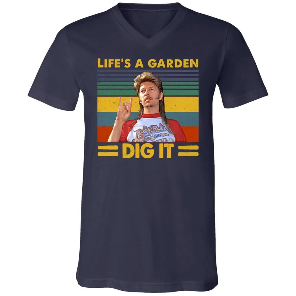 Unisex V-Neck T-Shirt - 3371L7X3 - Navy - 2