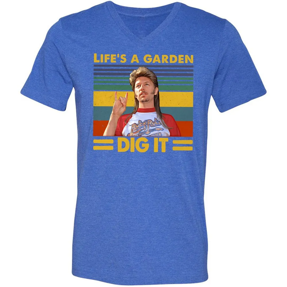 Unisex V-Neck T-Shirt - 3371L7X3 - Heather True Royal - 14