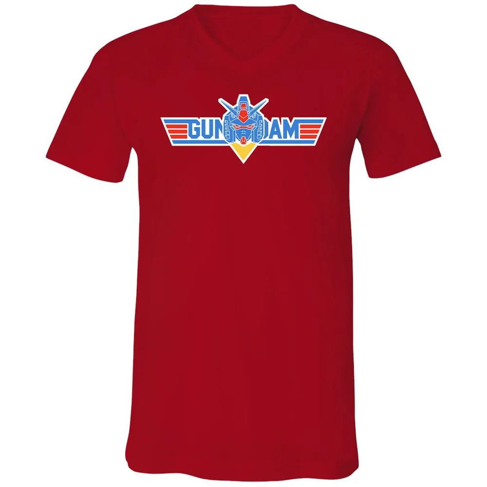 Unisex V-Neck T-Shirt - GL2LNRG3 - Red - 3