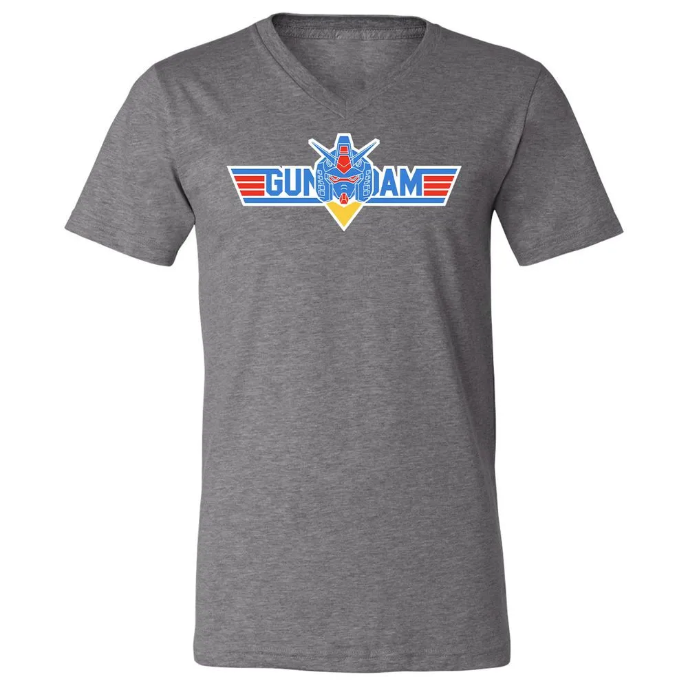 Unisex V-Neck T-Shirt - GL2LNRG3 - Deep Heather - 13