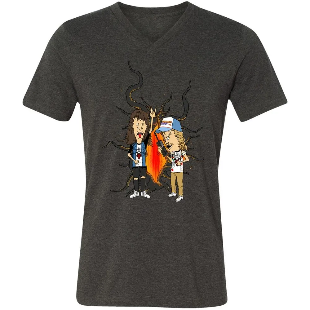 Unisex V-Neck T-Shirt - 32M4K5WB - Dark Grey Heather - 8