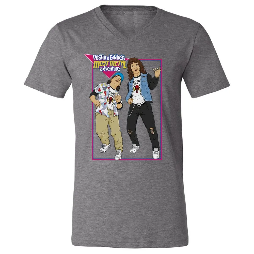 Unisex V-Neck T-Shirt - MZPU5BMX - Deep Heather - 13
