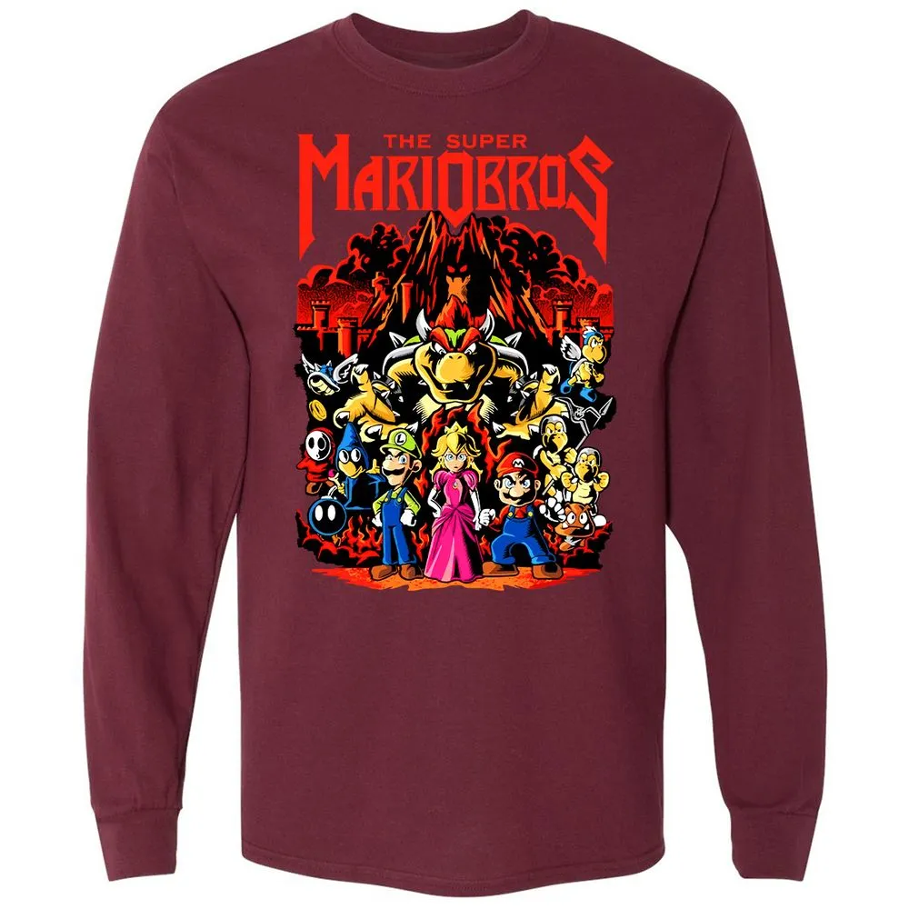 Long Sleeve T-Shirt - 8ZMR8XPP - Maroon - 11