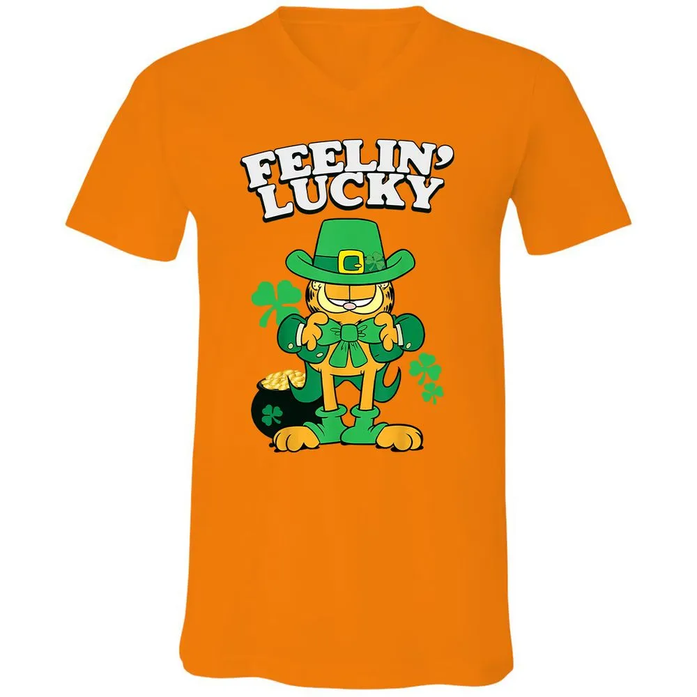 Unisex V-Neck T-Shirt - J1CLFBJ3 - Orange - 11