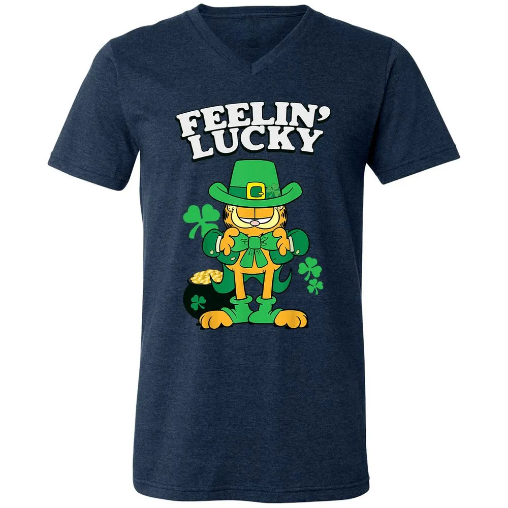 Unisex V-Neck T-Shirt - J1CLFBJ3 - Heather Navy - 15
