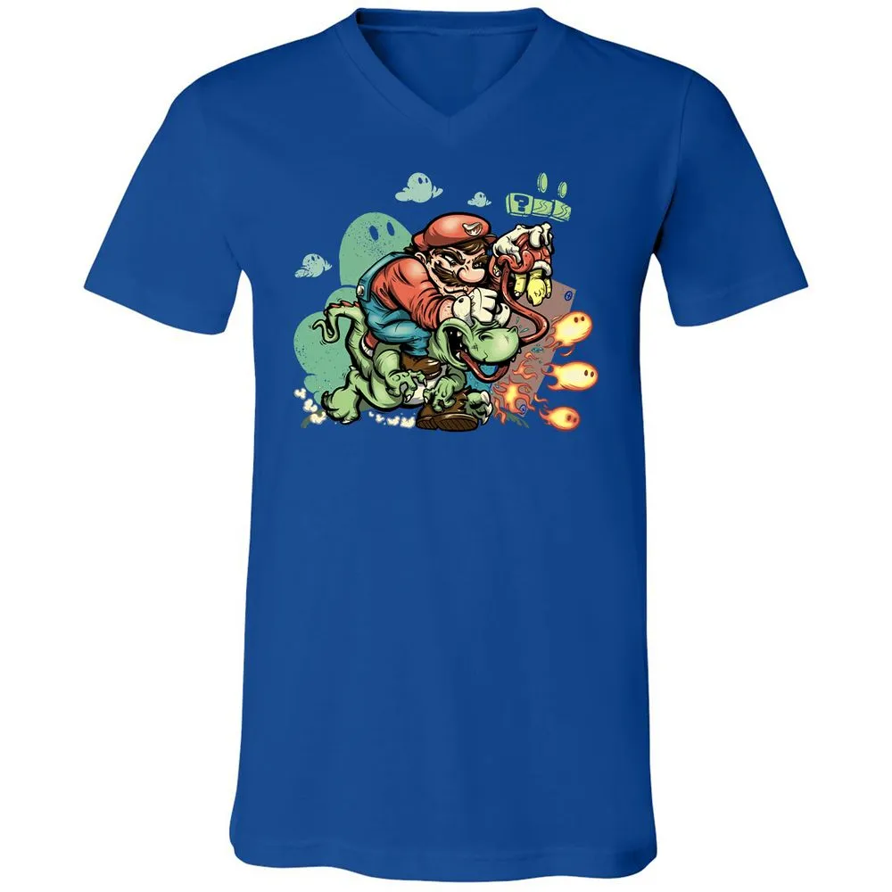 Unisex V-Neck T-Shirt - YWADZVZE - True Royal - 4