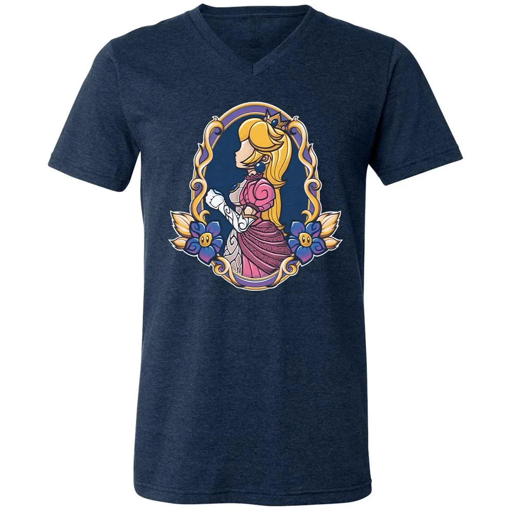 Unisex V-Neck T-Shirt - 82VMLP3Y - Heather Navy - 15