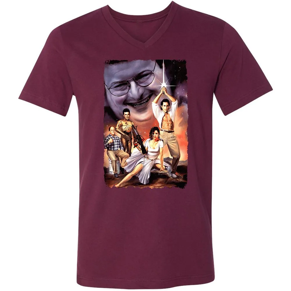 Unisex V-Neck T-Shirt - CMDWEZ4A - Maroon - 6