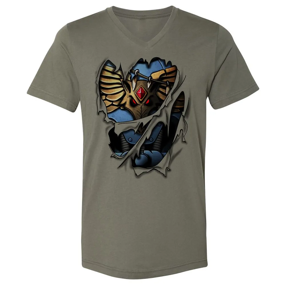 Unisex V-Neck T-Shirt - 1D56HJA3 - Military Green - 10