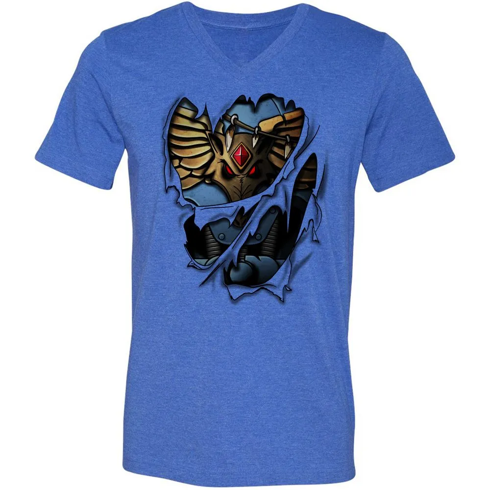 Unisex V-Neck T-Shirt - 1D56HJA3 - Heather True Royal - 14