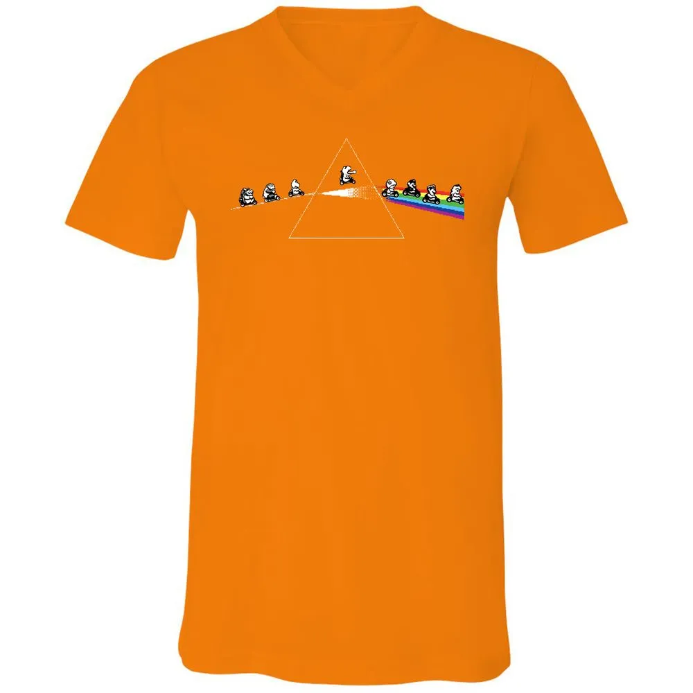 Unisex V-Neck T-Shirt - 6E3X2CED - Orange - 11