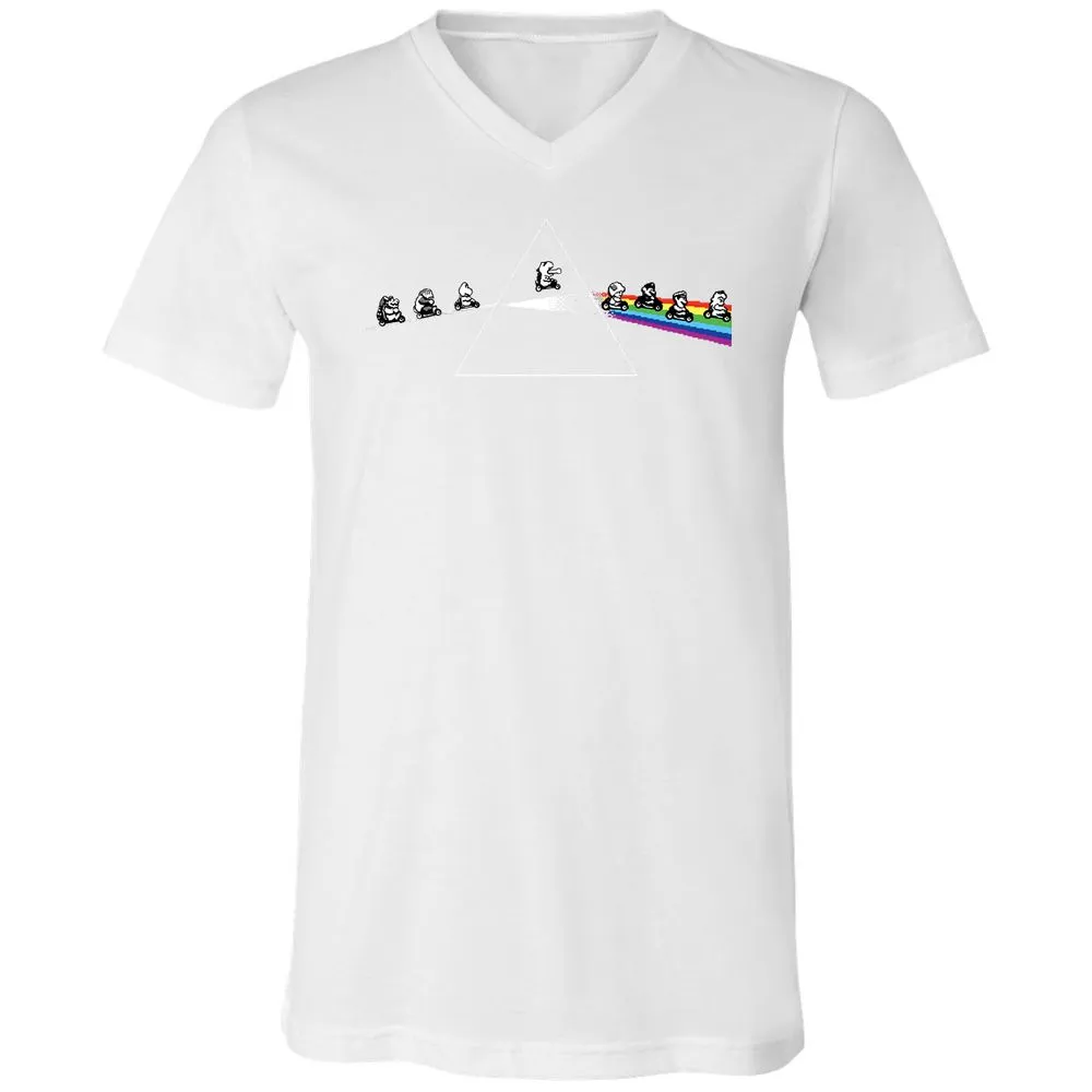 Unisex V-Neck T-Shirt - 6E3X2CED - White - 5