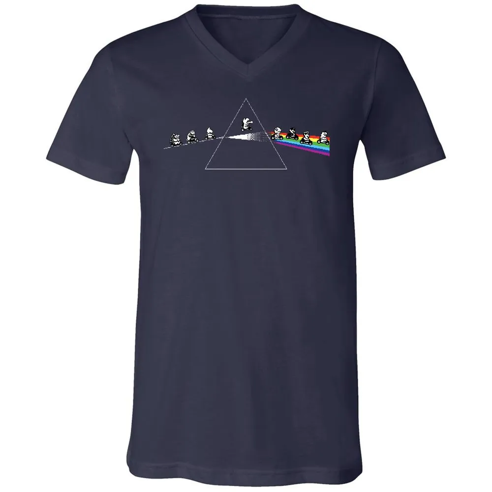 Unisex V-Neck T-Shirt - 6E3X2CED - Navy - 2