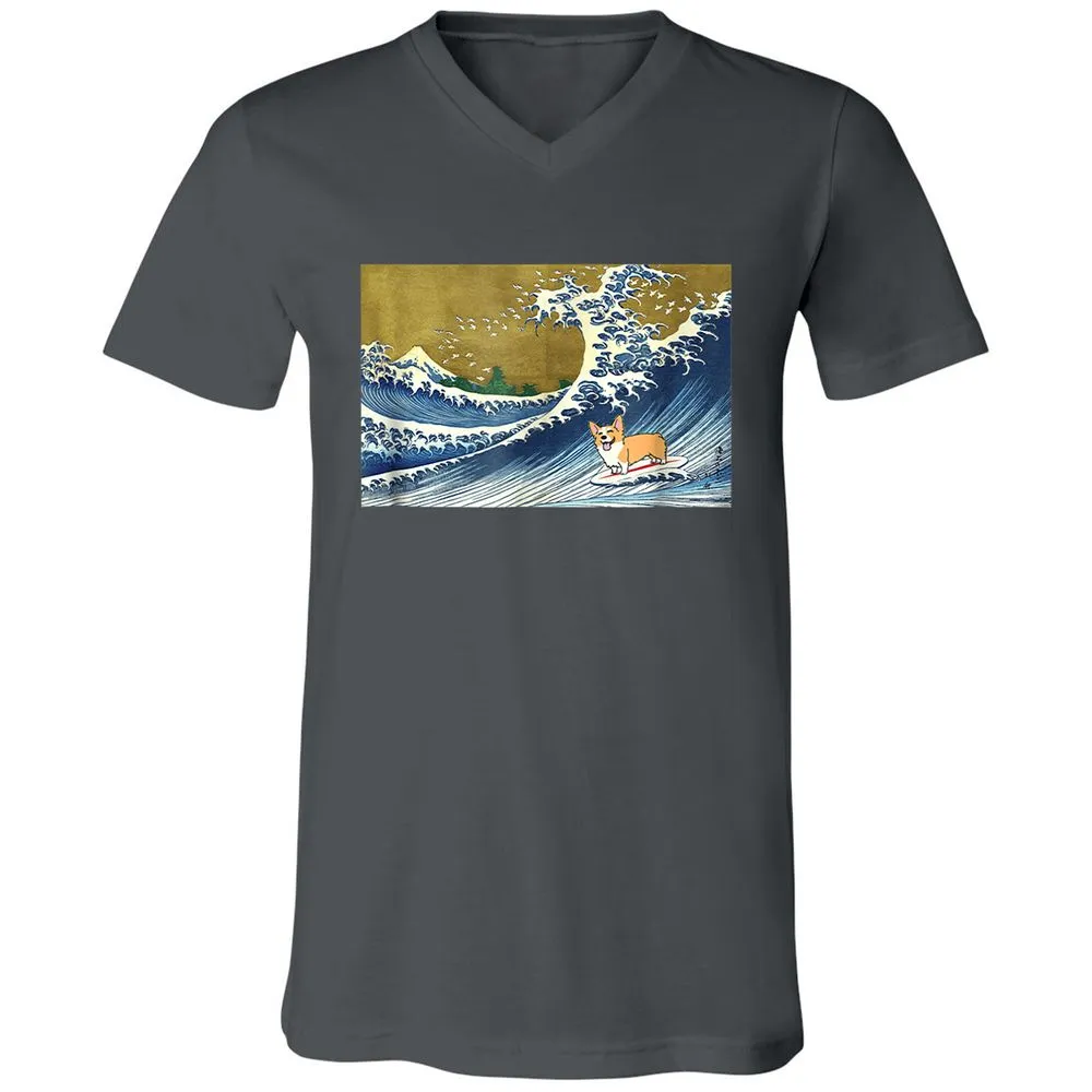 Unisex V-Neck T-Shirt - 6ENFTGNP - Asphalt - 12