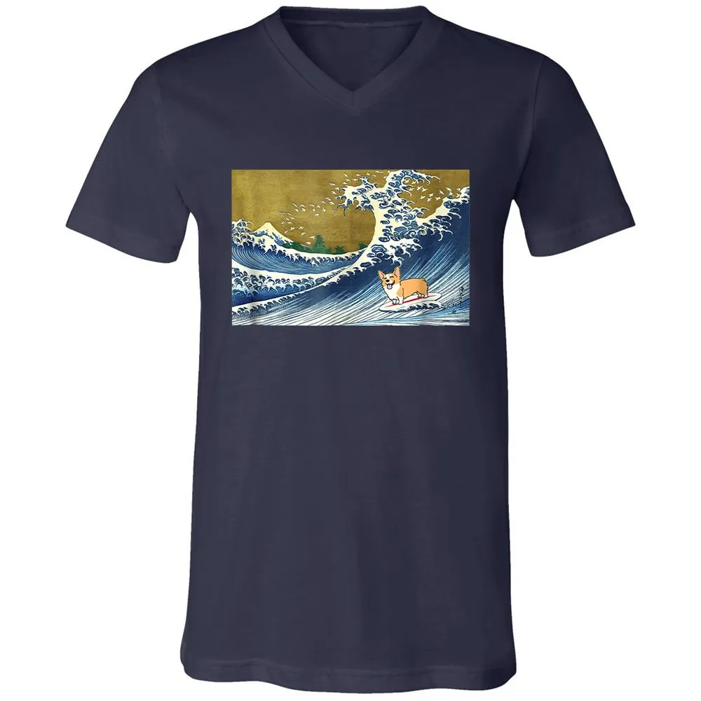 Unisex V-Neck T-Shirt - 6ENFTGNP - Navy - 2