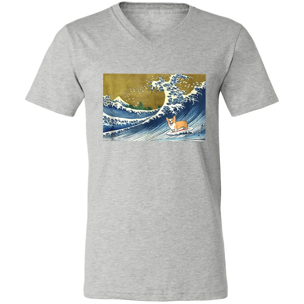 Unisex V-Neck T-Shirt - 6ENFTGNP - Athletic Heather - 7