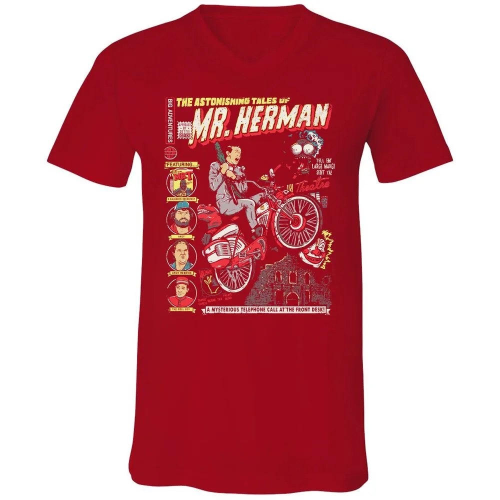 Unisex V-Neck T-Shirt - Z58PVYE9 - Red - 3