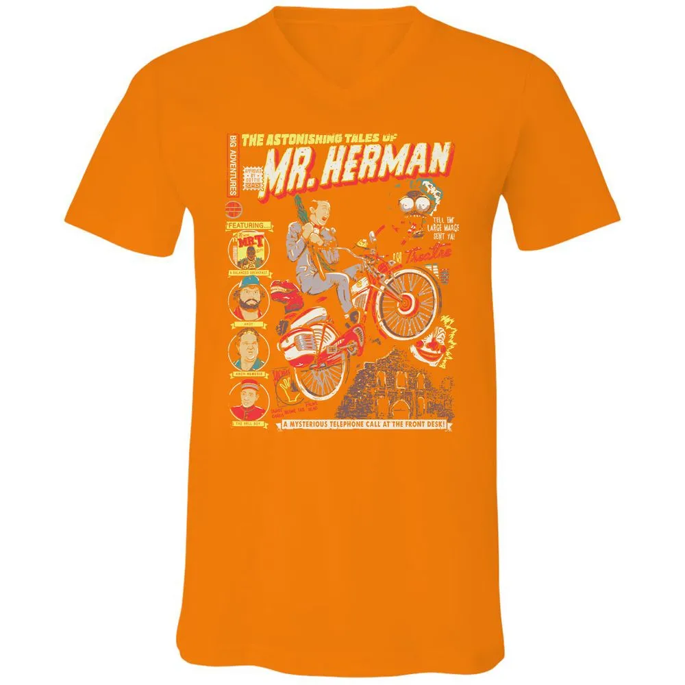 Unisex V-Neck T-Shirt - Z58PVYE9 - Orange - 11