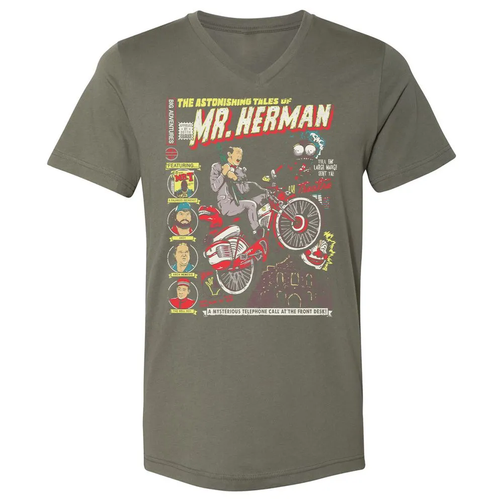 Unisex V-Neck T-Shirt - Z58PVYE9 - Military Green - 10