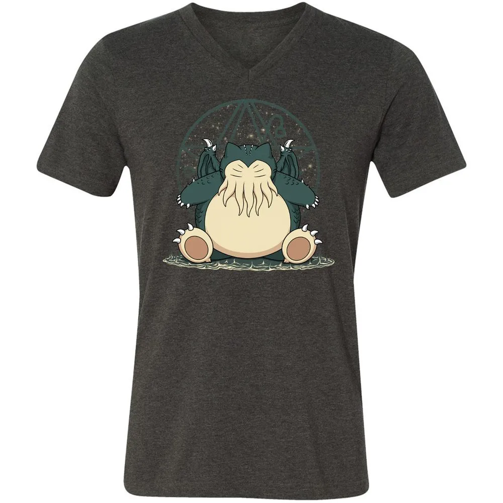 Unisex V-Neck T-Shirt - JVD1WJFV - Dark Grey Heather - 8