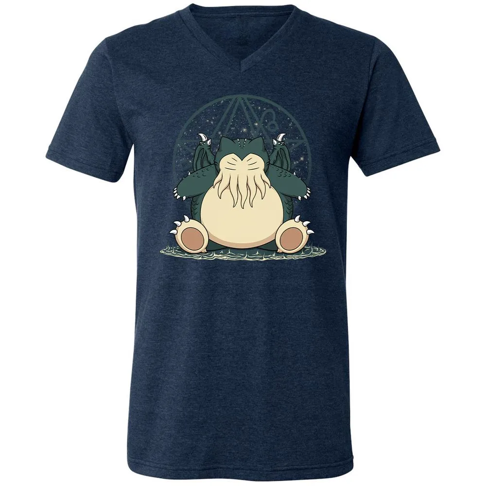 Unisex V-Neck T-Shirt - JVD1WJFV - Heather Navy - 15